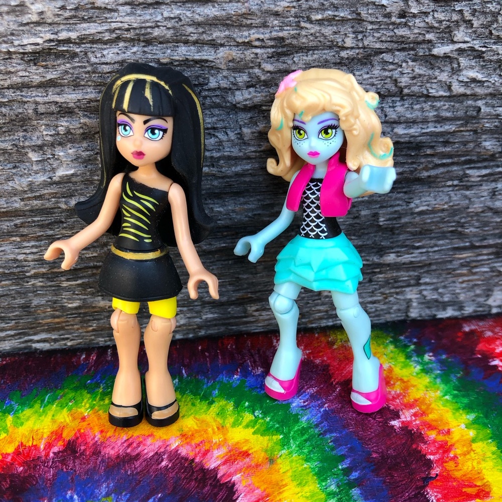 Mega Bloks Monster High 3”h toy figure Lagoona Blue Cleo de Nile loose figures